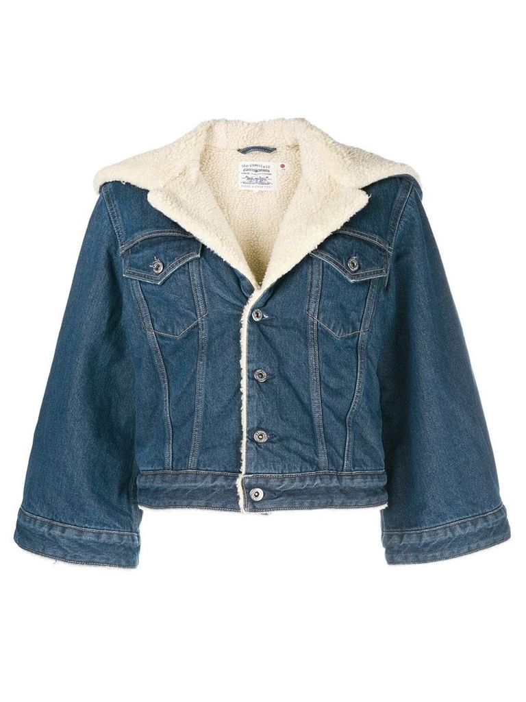 Levi's: Made & Crafted cropped denim jacket - Blue