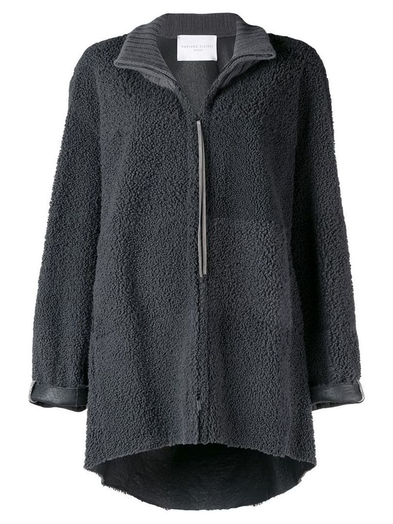 Fabiana Filippi oversized shearling jacket - Grey