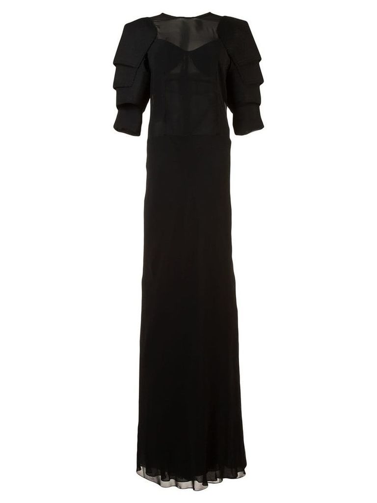 Vera Wang georgette gown - Black