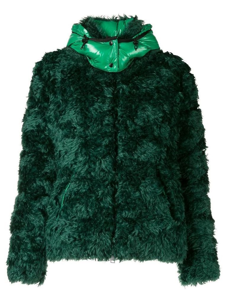 Moncler teddy puffer jacket - Green