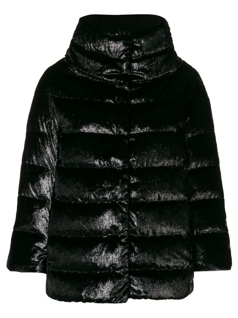 Herno velvet puffer jacket - Black