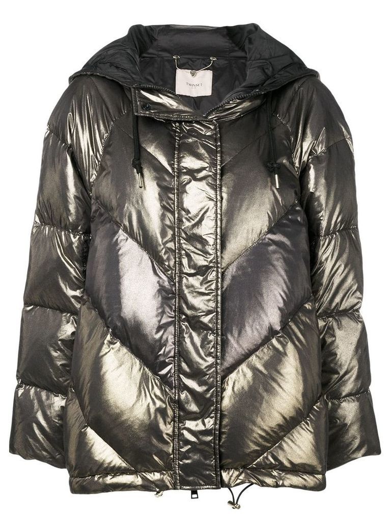 Twin-Set metallic puffer jacket
