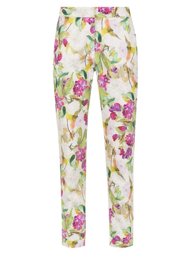 Andrea Marques printed straight trousers - Neutrals