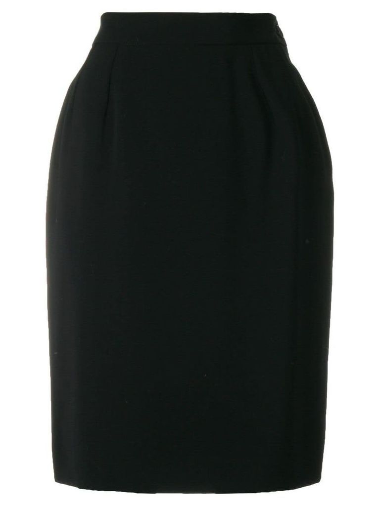 Yves Saint Laurent Vintage high rise straight skirt - Black