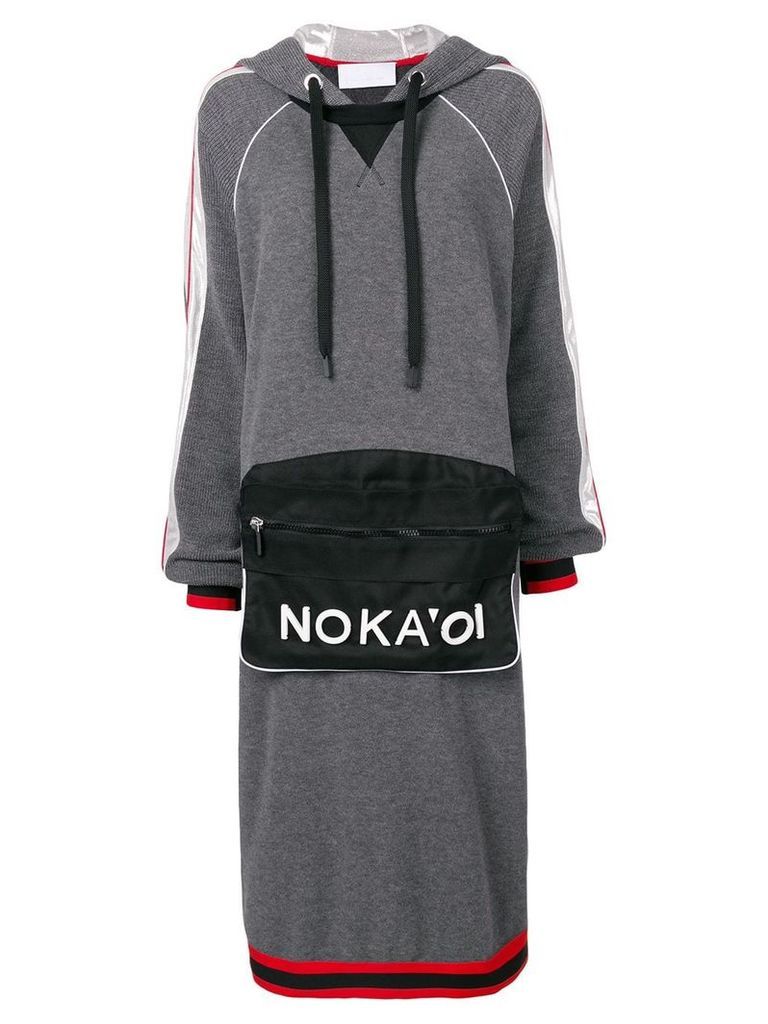 No Ka' Oi hoodie midi dress - Grey