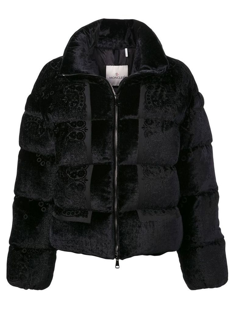 Moncler floral puffer jacket - Black