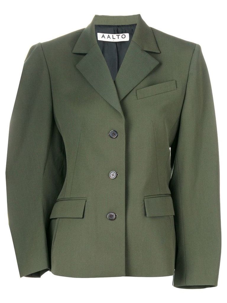 Aalto fitted single-breasted jacket - Green