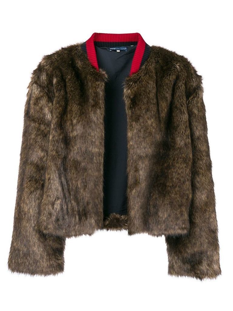 Levi's: Made & Crafted faux fur jacket - Brown