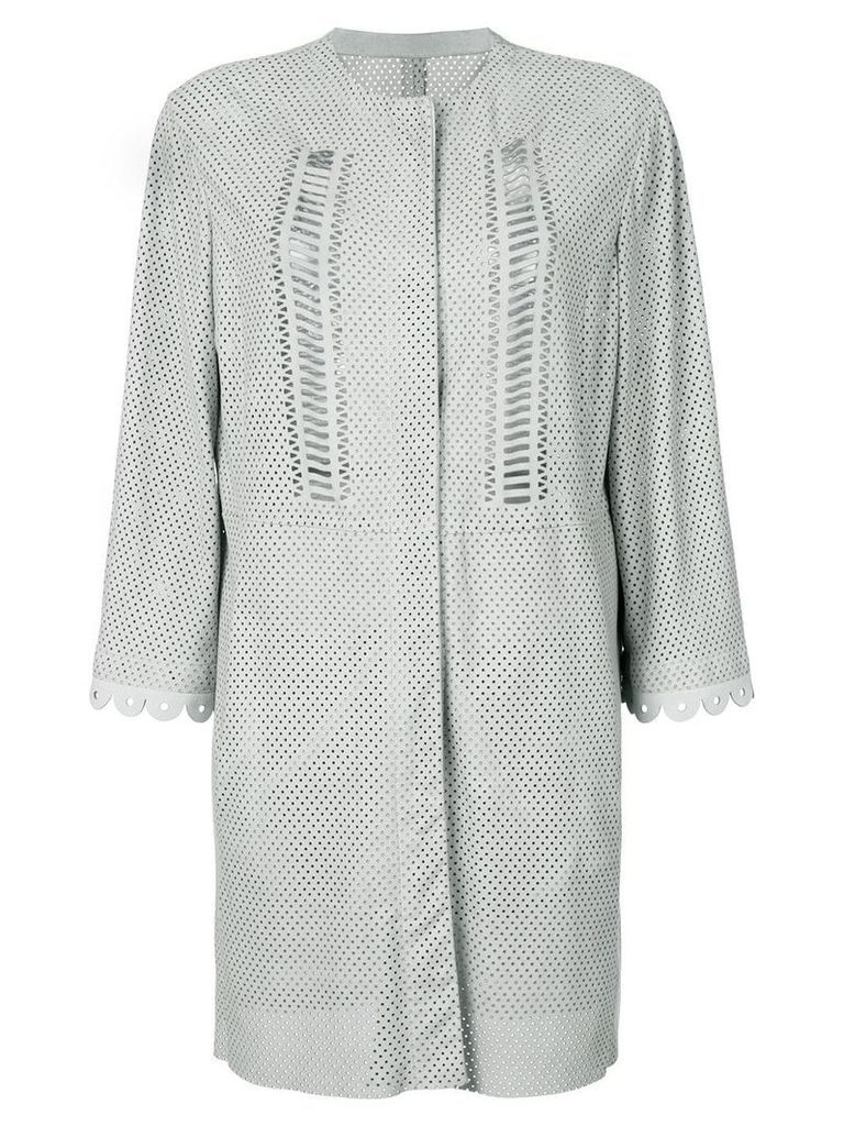 Drome long perforated jacket - Nude & Neutrals
