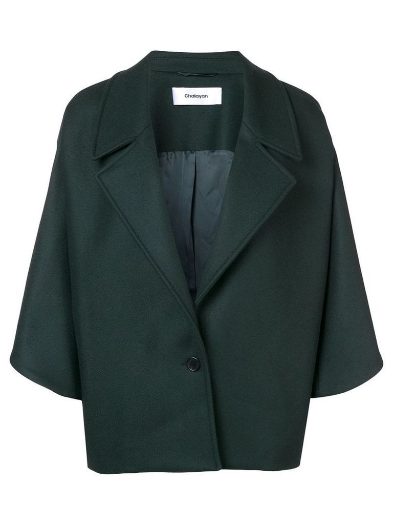 Chalayan drape shoulder jacket - Green