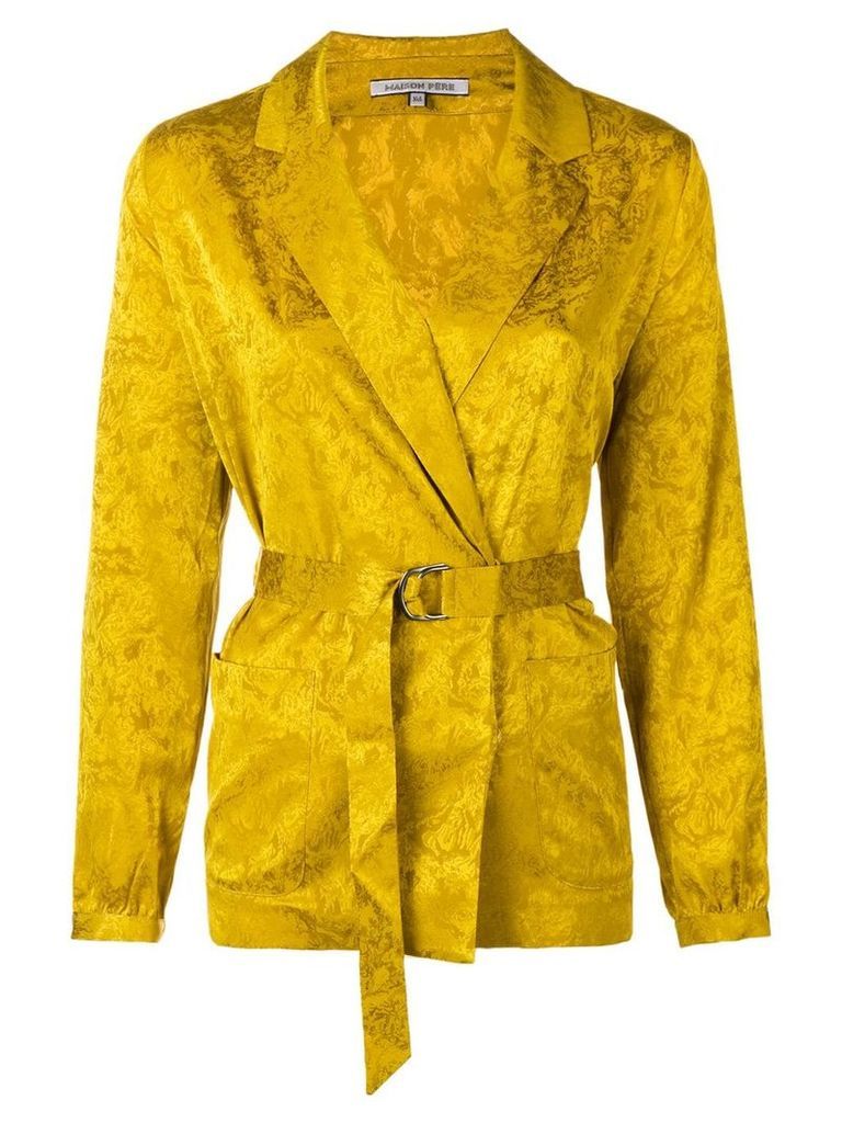 Maison PÃ¨re belted blouse - Yellow