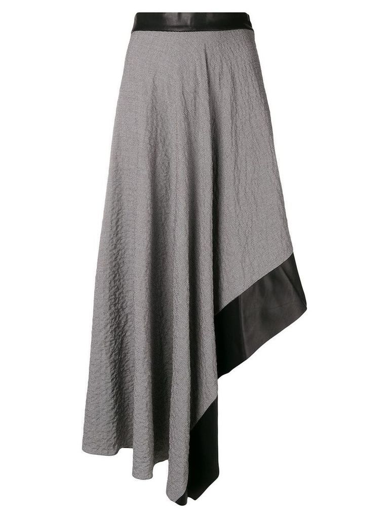 Loewe houndstooth asymmetrical skirt - Black