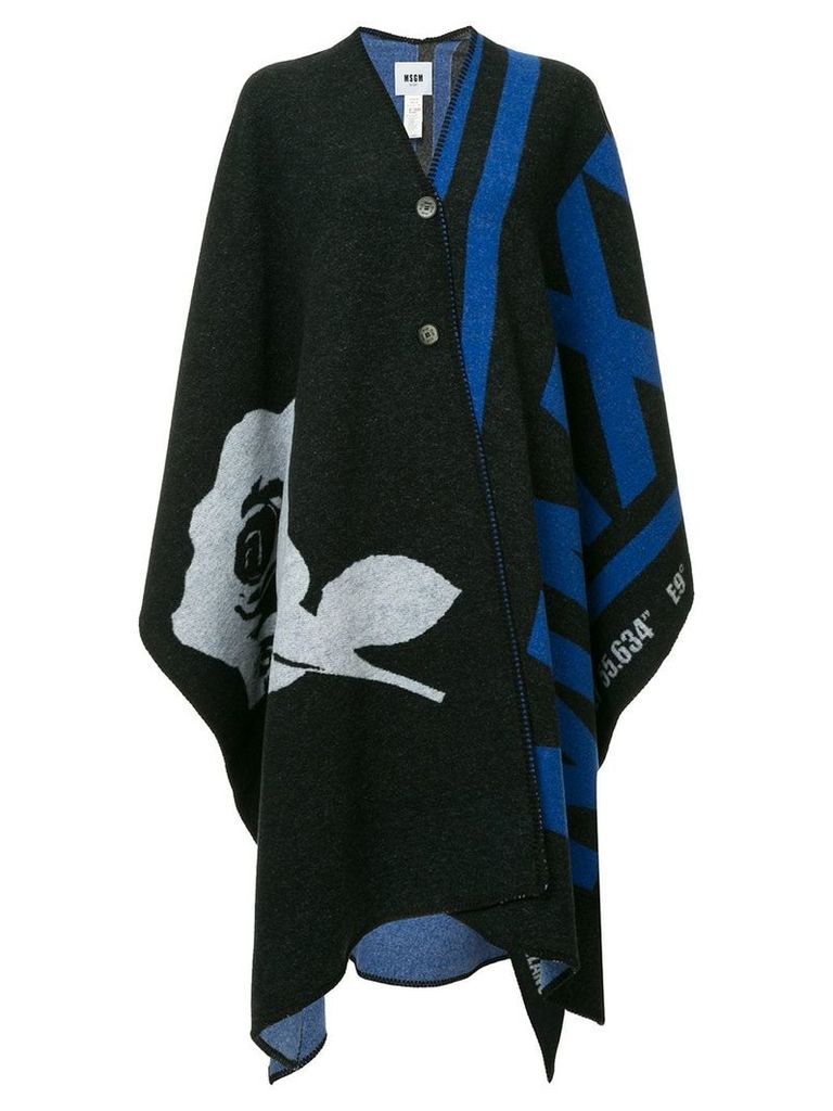 MSGM knitted cape - Black
