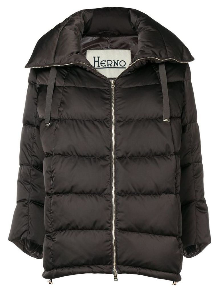 Herno cropped sleeve jacket - Brown