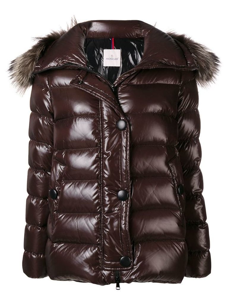 Moncler zipped padded jacket - Brown