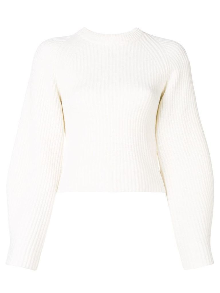 Theory ribbed knit jumper - White