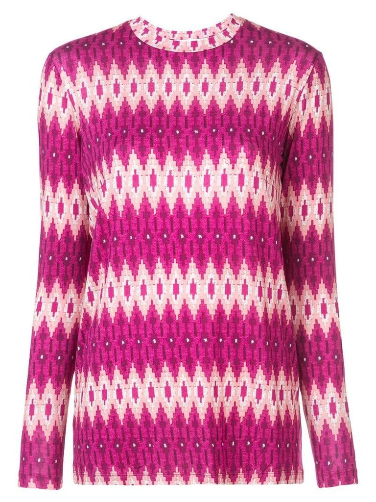 Prabal Gurung geometric fitted sweater - Pink