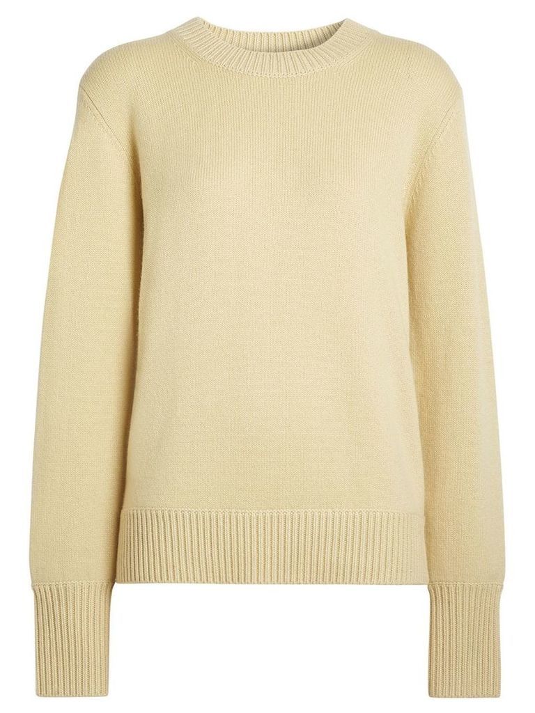 Burberry Archive Logo Appliqué Cashmere Sweater - Yellow
