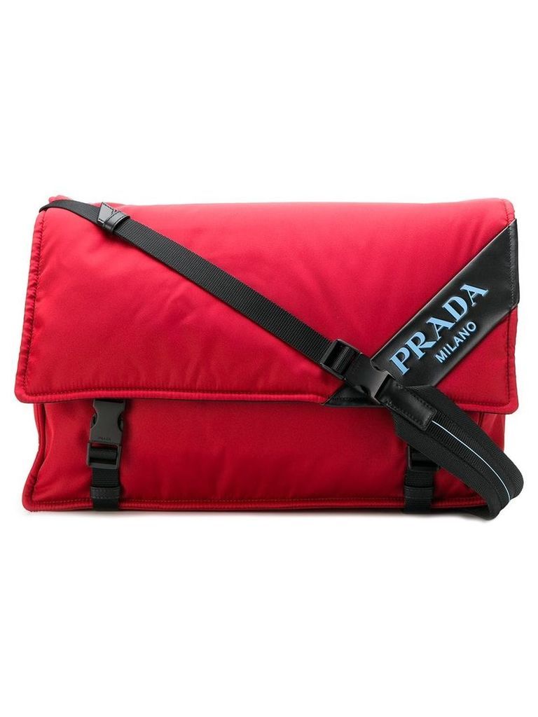 Prada logo messenger bag - Red