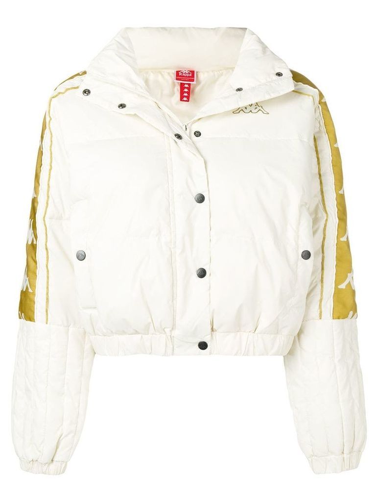 Kappa logo bomber jacket - White
