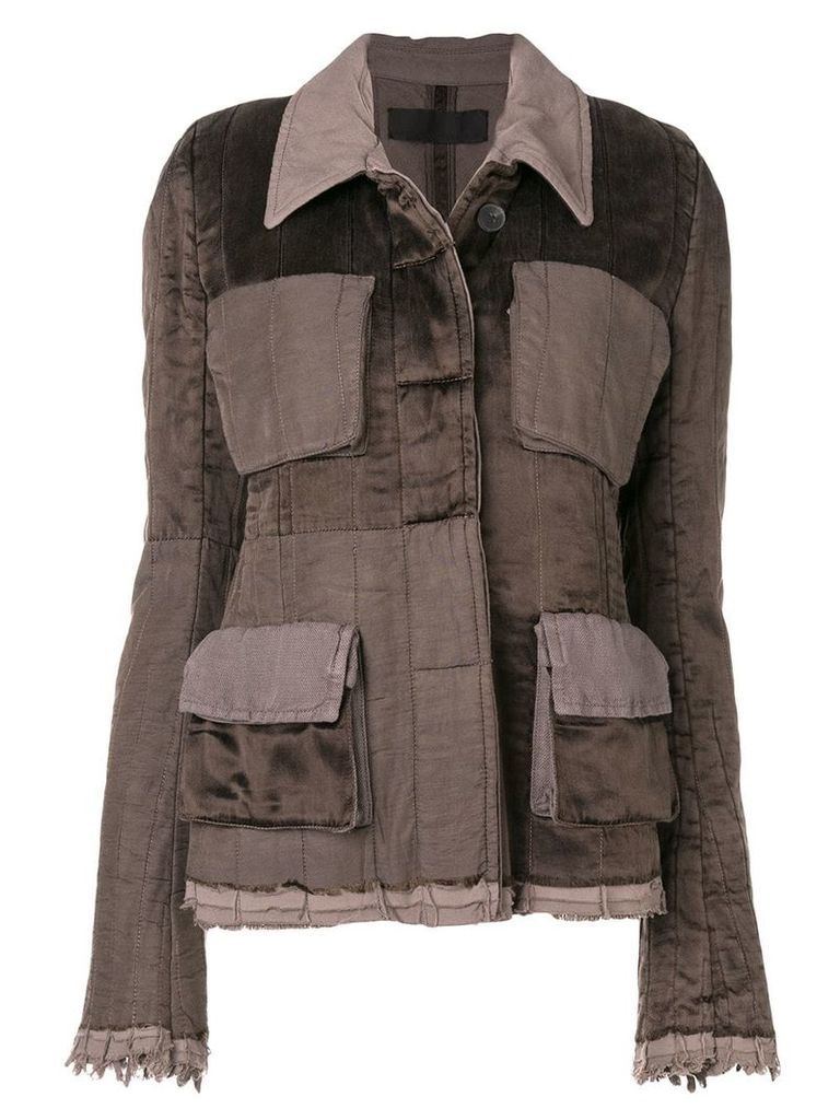Haider Ackermann patch jacket - Brown