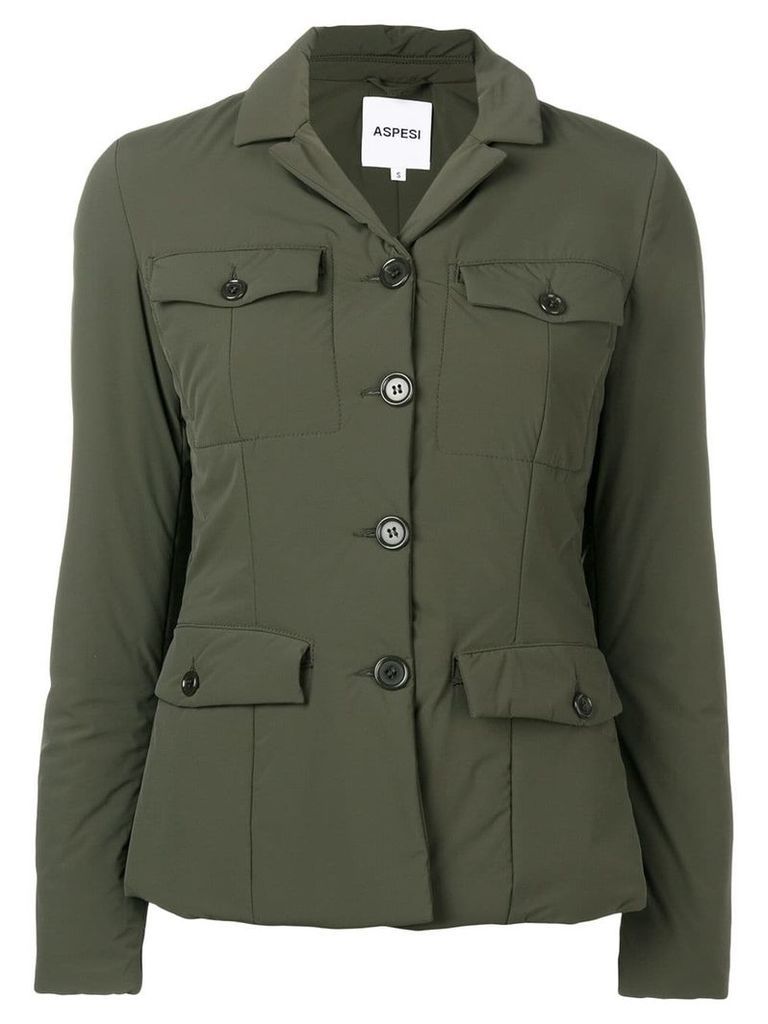 Aspesi padded fitted jacket - Green