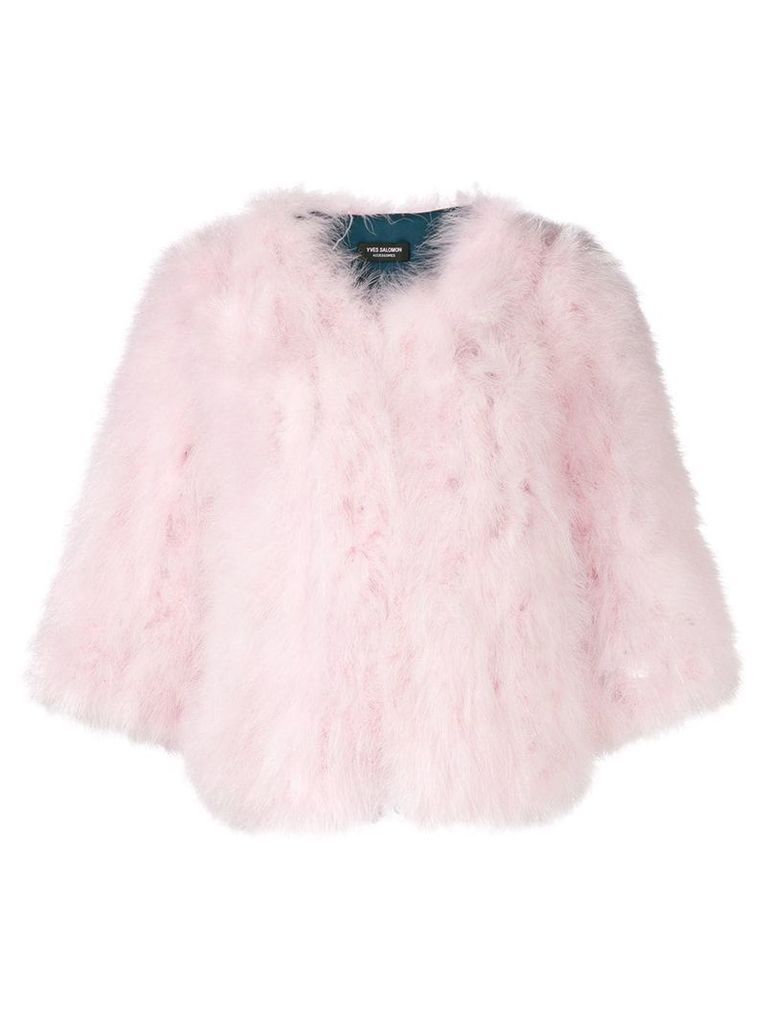 Yves Salomon collarless jacket - Pink