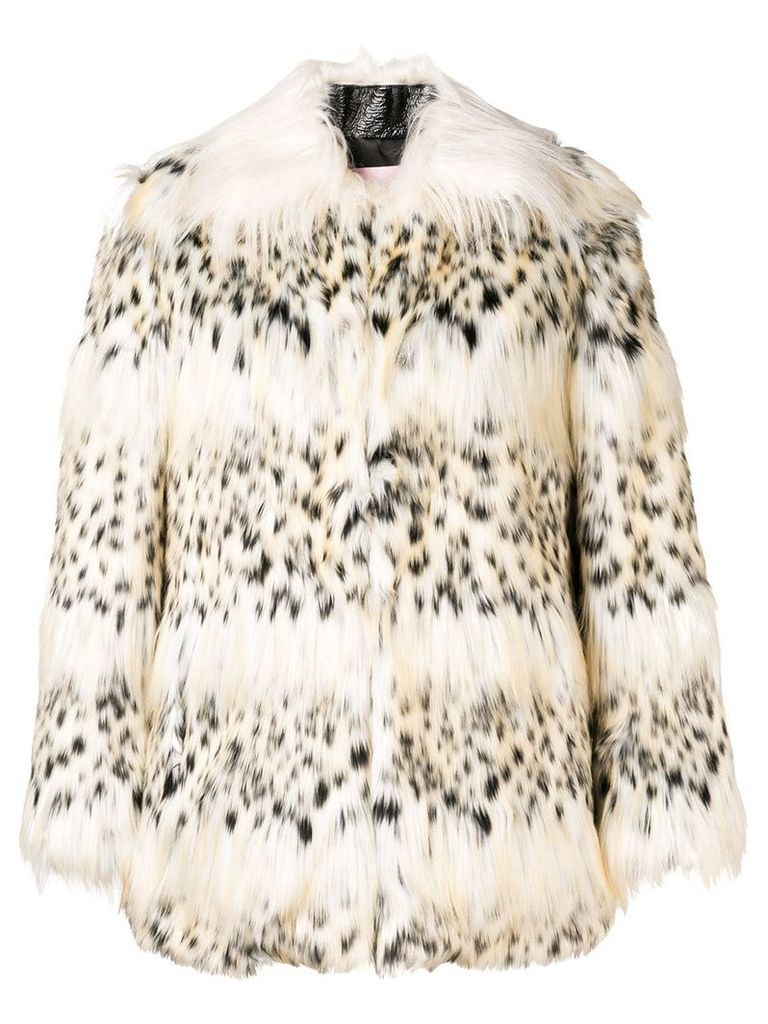 Giamba faux fur jacket - Neutrals