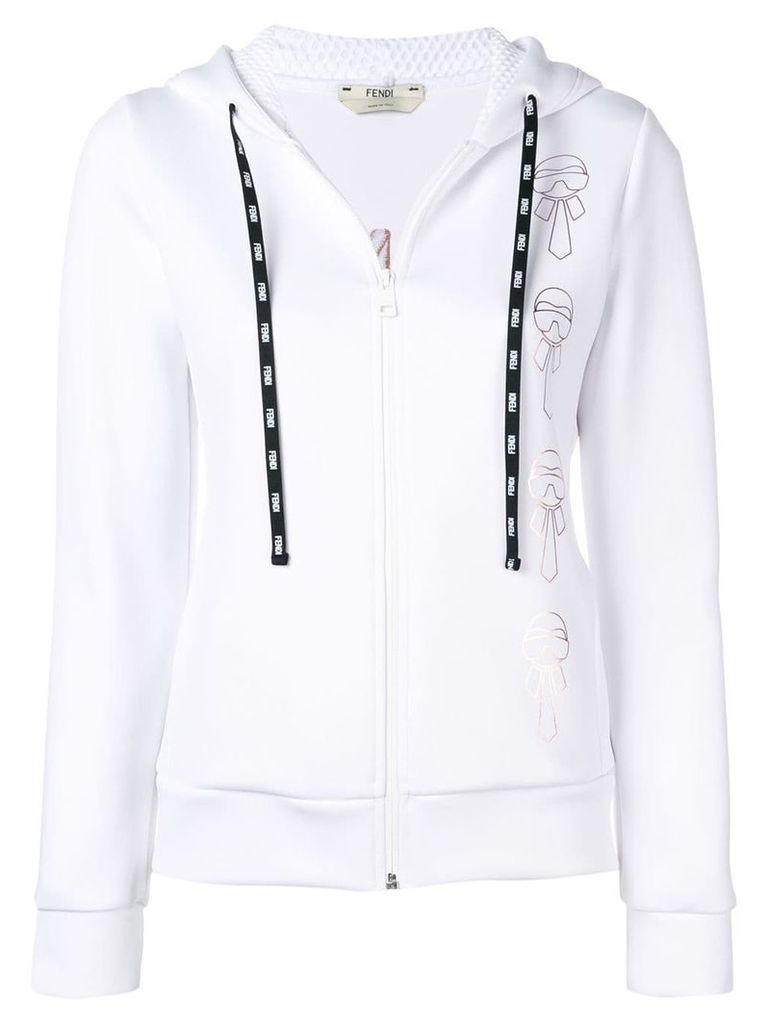Fendi hooded zipped jacket - White