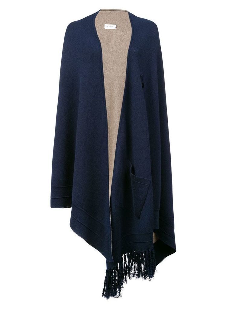 Yigal Azrouel knitted asymmetric cape jacket - Black