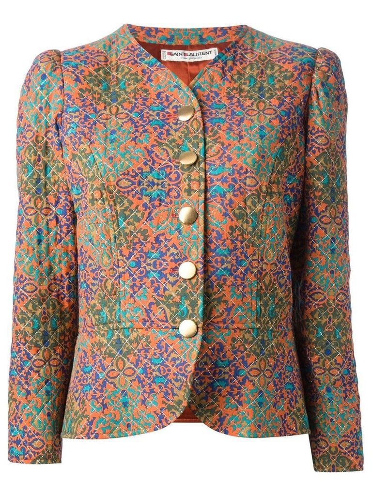 Yves Saint Laurent Vintage printed quilted jacket - Multicolour