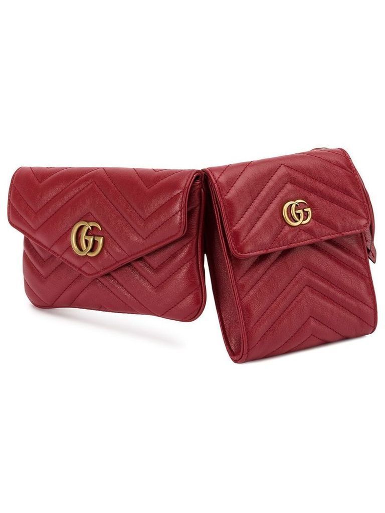 Gucci GG Marmont double belt bag - Red