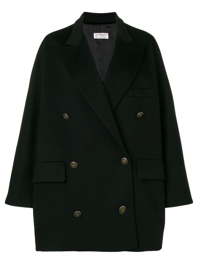 Alberto Biani double breasted oversized coat - Black