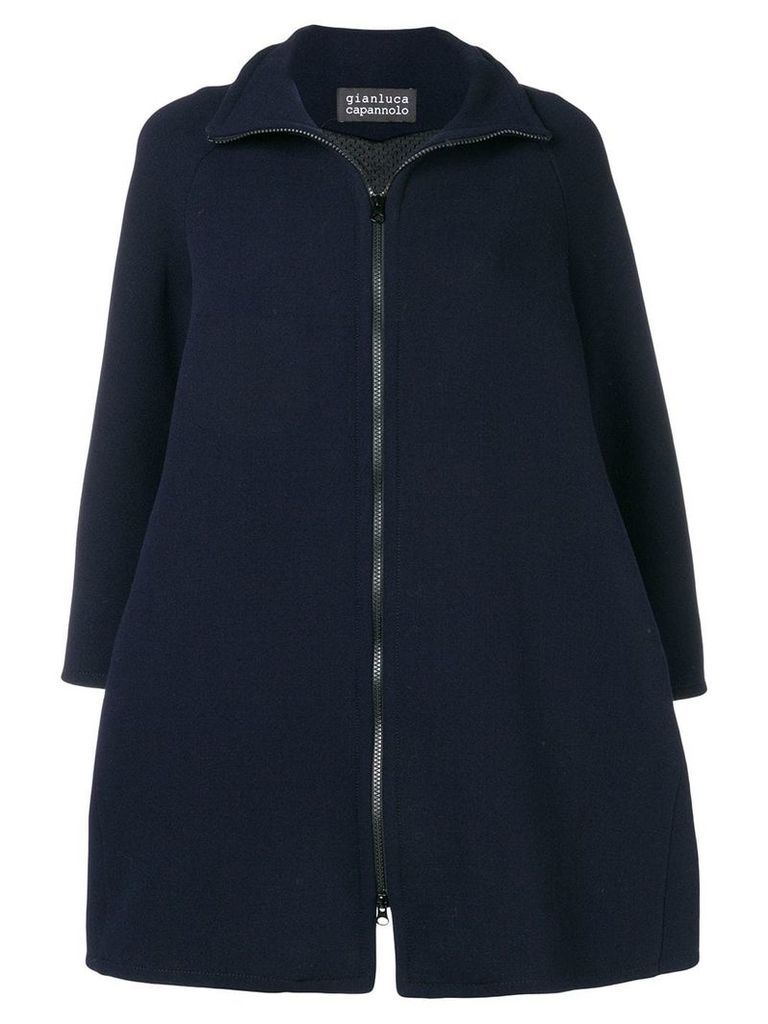 Gianluca Capannolo zip-up flared jacket - Blue