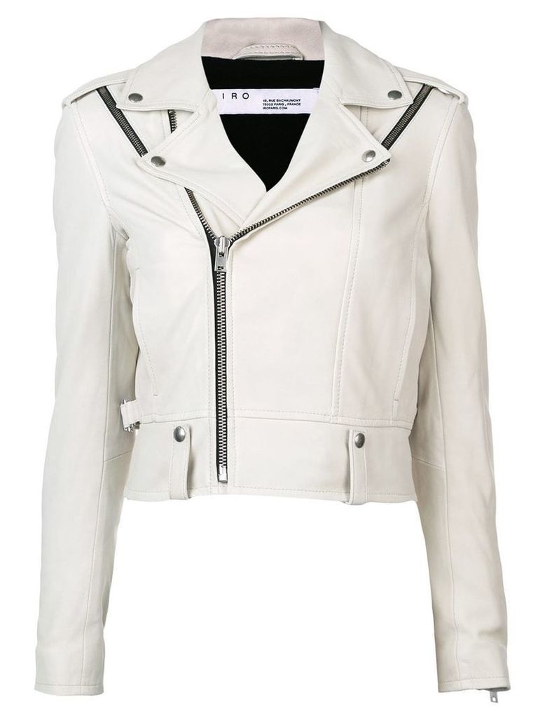Iro fitted biker jacket - White