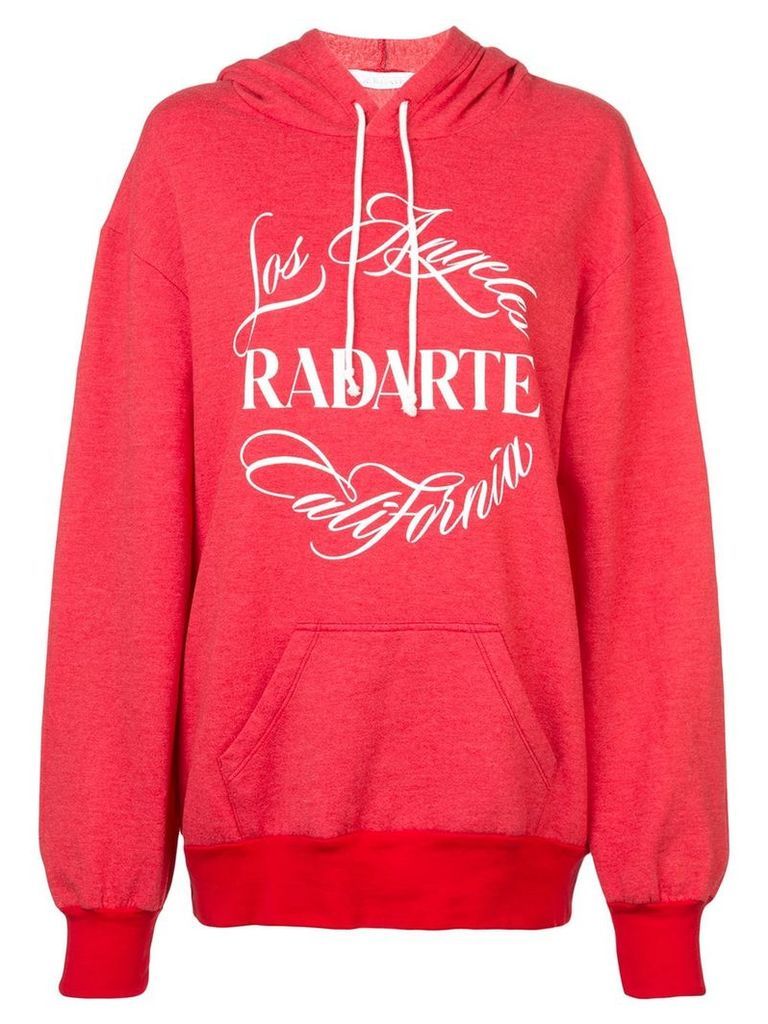 Rodarte logo print hoodie - Red