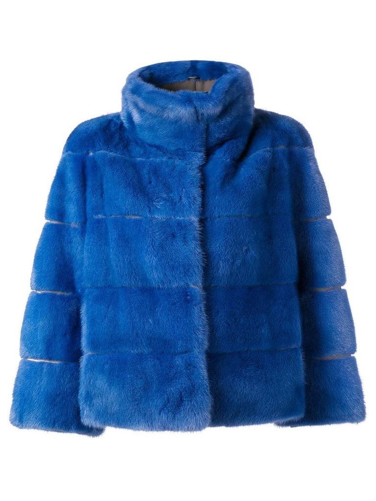 Arma short fur jacket - Blue