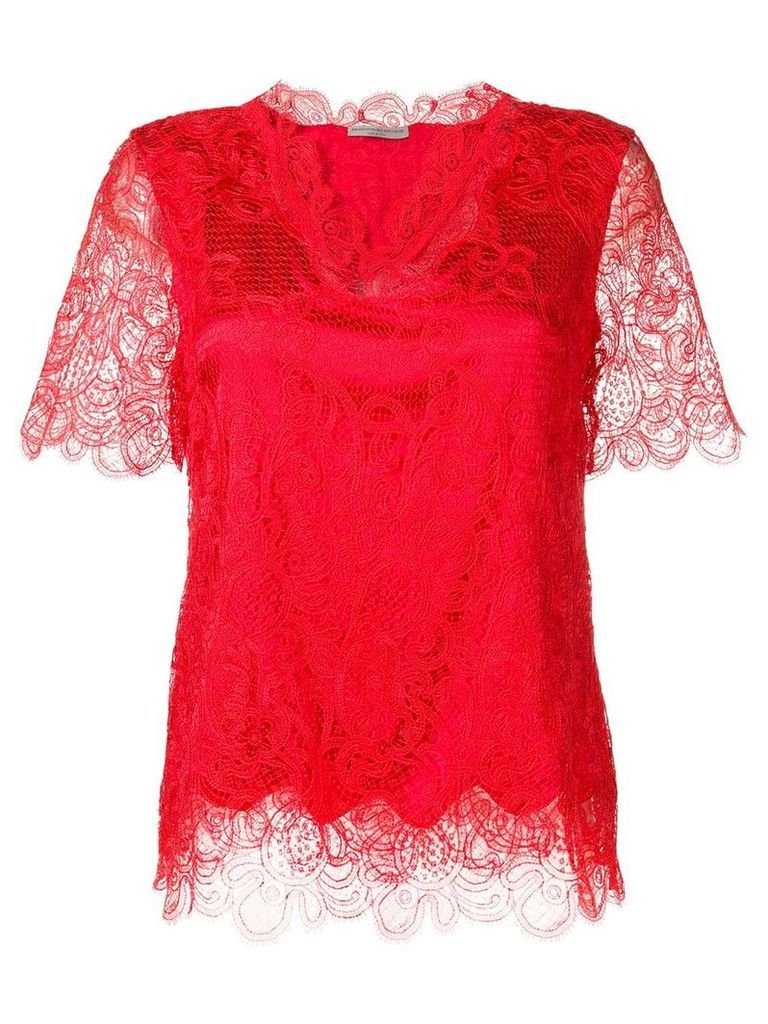 Ermanno Scervino open lace blouse - Red