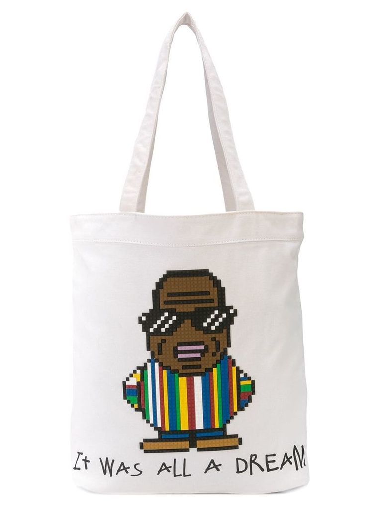 Mostly Heard Rarely Seen 8-Bit Big Pappa tote - White