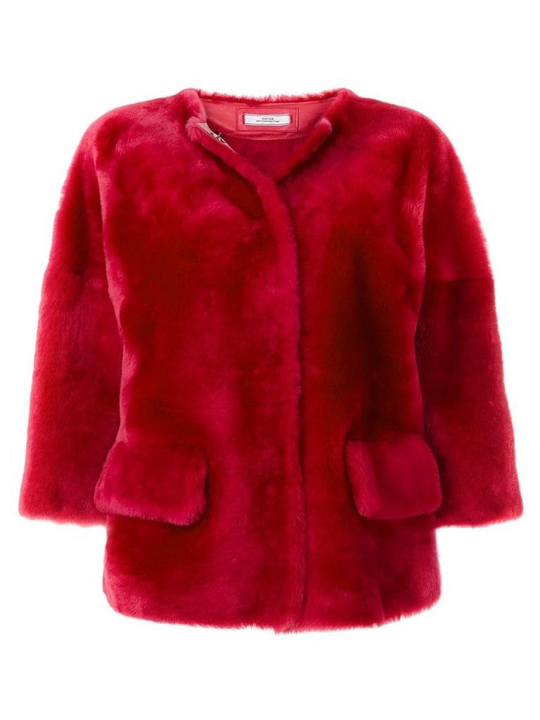Desa 1972 fur cropped sleeve jacket - Pink
