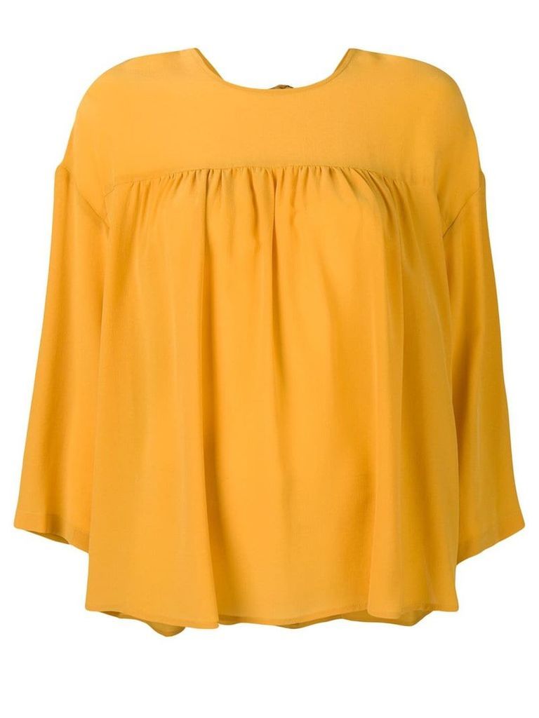 Semicouture pleated detail blouse - Yellow