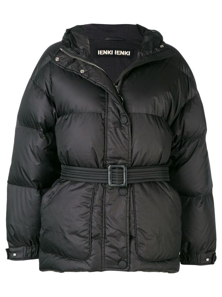 Ienki Ienki belted padded jacket - Black