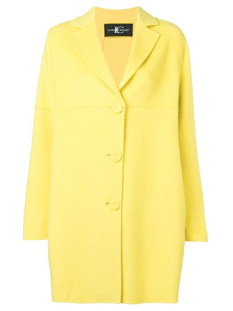 Luisa Cerano single-breasted coat - Yellow