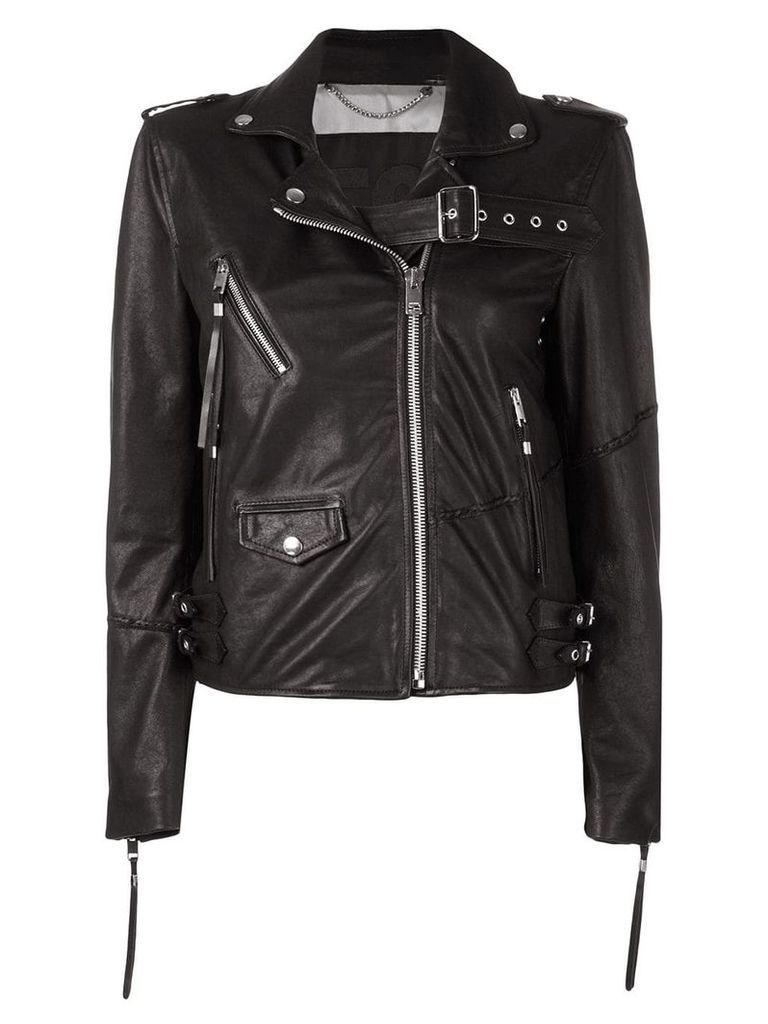 Diesel embellished biker jacket - Black