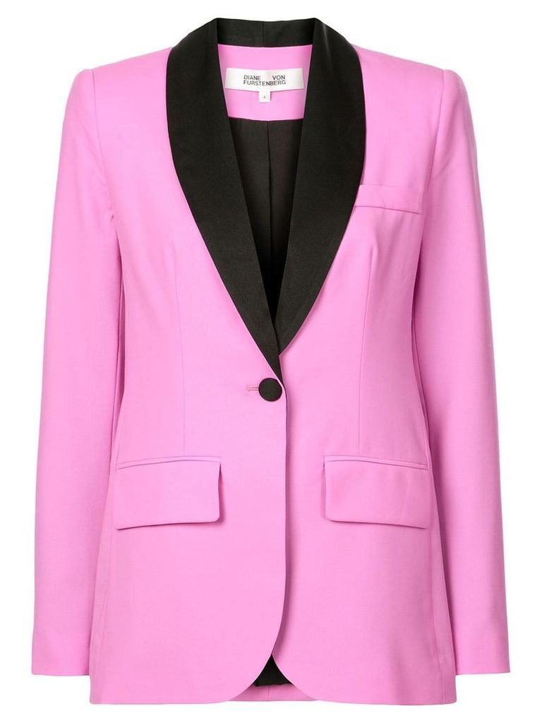 Dvf Diane Von Furstenberg contrast fitted blazer - Pink