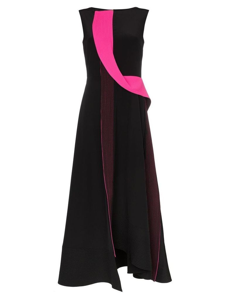 Roksanda Efilia sleeveless sculptural trim silk dress - Black