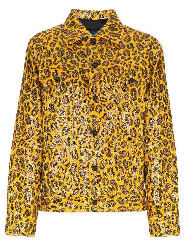 Charm's leopard print jacket - Yellow