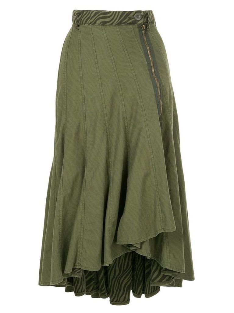 Hysteric Glamour ruffled asymmetric skirt - Grey