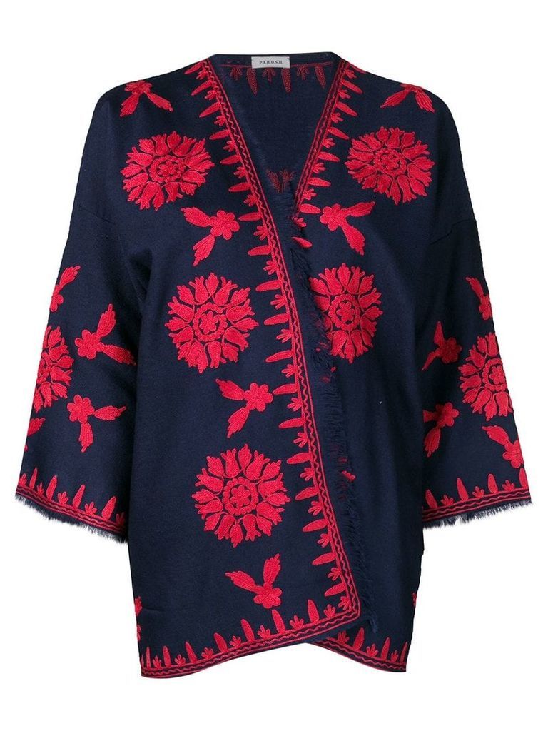 P.A.R.O.S.H. floral embroidered jacket - Blue