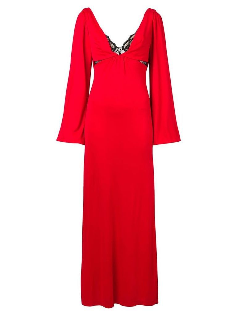 Christopher Kane lace bra long dress - Red
